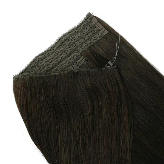 Wholesale 100% Natural Remy Human Hair Straight Halo Weft Hair Extensions